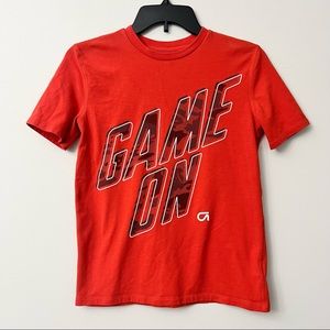 🔥 LAST CHANCE Boys Gap fit Game On T-shirt orange XL